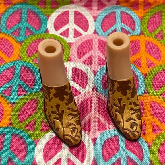 Bratz Footwear Cloe Style It! Brown Floral High Heel Clog Shoes - Picture 1 of 9
